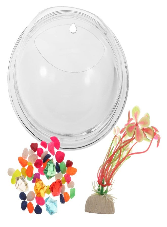 BUGUUYO Wall Goldfish Bowl Wall Hanging Fish Bowl Fish Bowls for Centerpieces Hanging Hydroponic Planter Wall Fish Tank Acrylic Flower Vase Planters Indoor Acrylic Vases Large Water Tank - Image 1